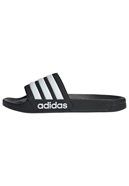adidas Sandalias Adilette Shower para Adulto (Talla 8 / Negro y Blanco)
