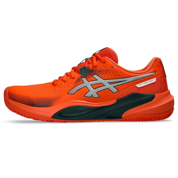 ASICS Men's Gel-Challenger 15 Padel Padel Tennis Shoes, Energy Orange/Jewel Green