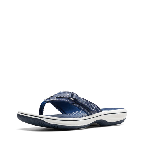Clarks Women's Breeze Sea Flip-Flop, Navy Synthetic