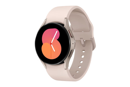 SAMSUNG Galaxy Watch 5 40mm Bluetooth Smartwatch w/Body, Health, Fitness and Sleep Tracker, Sapphire Crystal Glass, Enhanced GPS Tracking, US Version, Pink Gold Bezel w/Pink Band (Renewed)