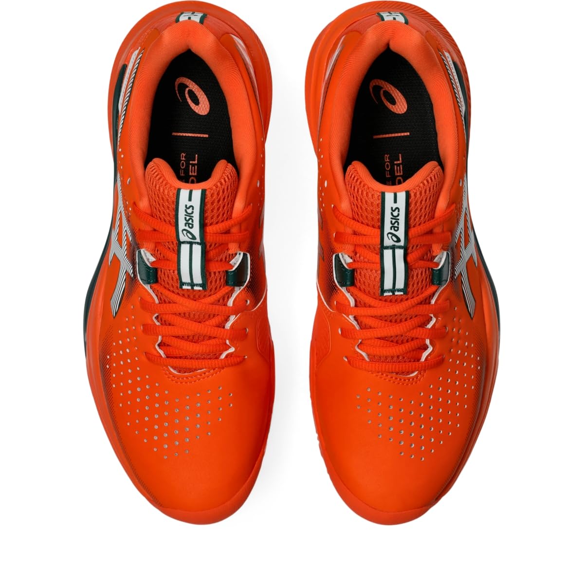 ASICS Men's Gel-Challenger 15 Padel Padel Tennis Shoes, Energy Orange/Jewel Green