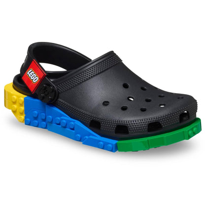 Crocs Unisex-Adult Classic LEGO System Clogs, LEGO Shoes for Women and Men, Black