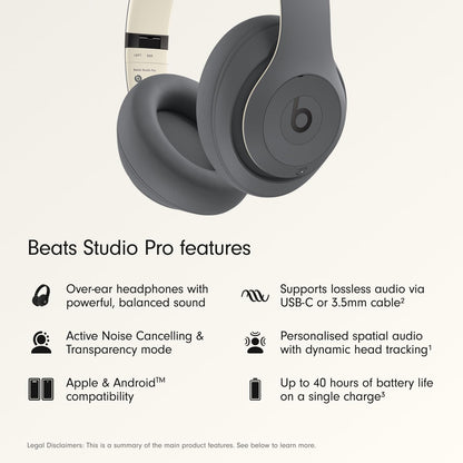 Beats Studio Pro Audífonos Inalámbricos (Gris Arena)