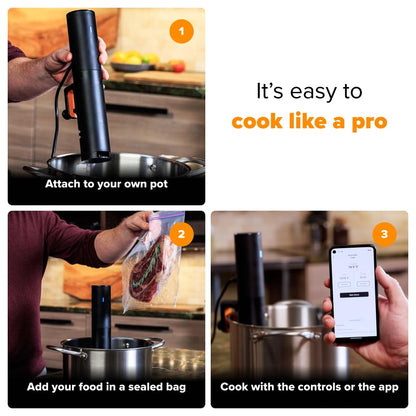 Anova Culinary Cocina de Precisión Sous Vide Mini (850W / Negro y Naranja)