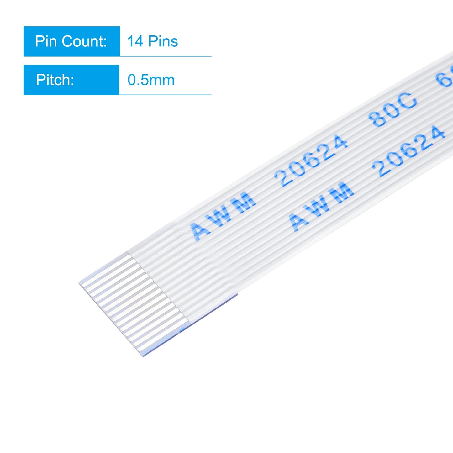 MECCANIXITY Cable Flexible Plano FFC FPC (Paquete de 5 / 300mm)