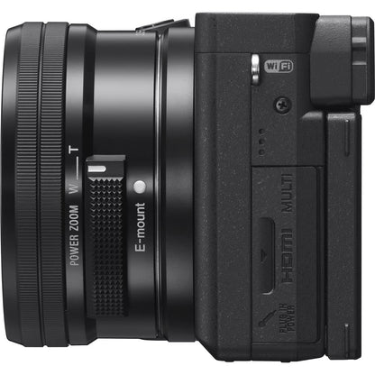 Sony Alpha a6400 Mirrorless Digital Camera with 16–50mm Power Zoom Lens (ILCE-6400L/B) – 24.2 MP APS-C, 4K Video, Real-Time Eye AF w/Sony E 55-210mm f/4.5-6.3 OSS Lens + 64GB Card and More