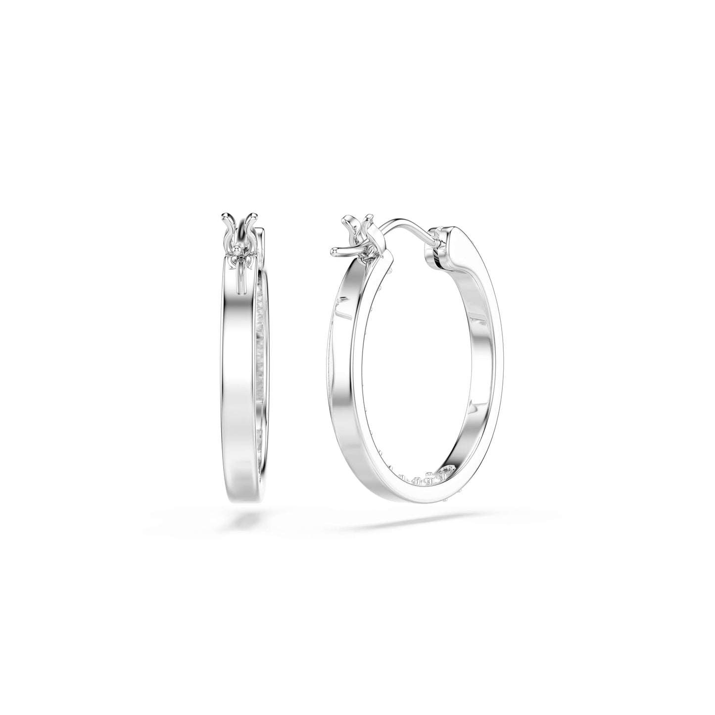 Swarovski Pendientes de Aro Sommerset (Plateado / Cristales Blancos)