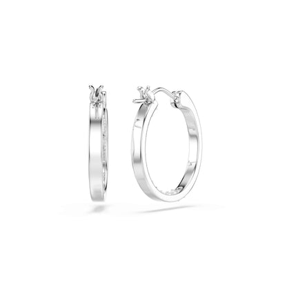 Swarovski Pendientes de Aro Sommerset (Plateado / Cristales Blancos)