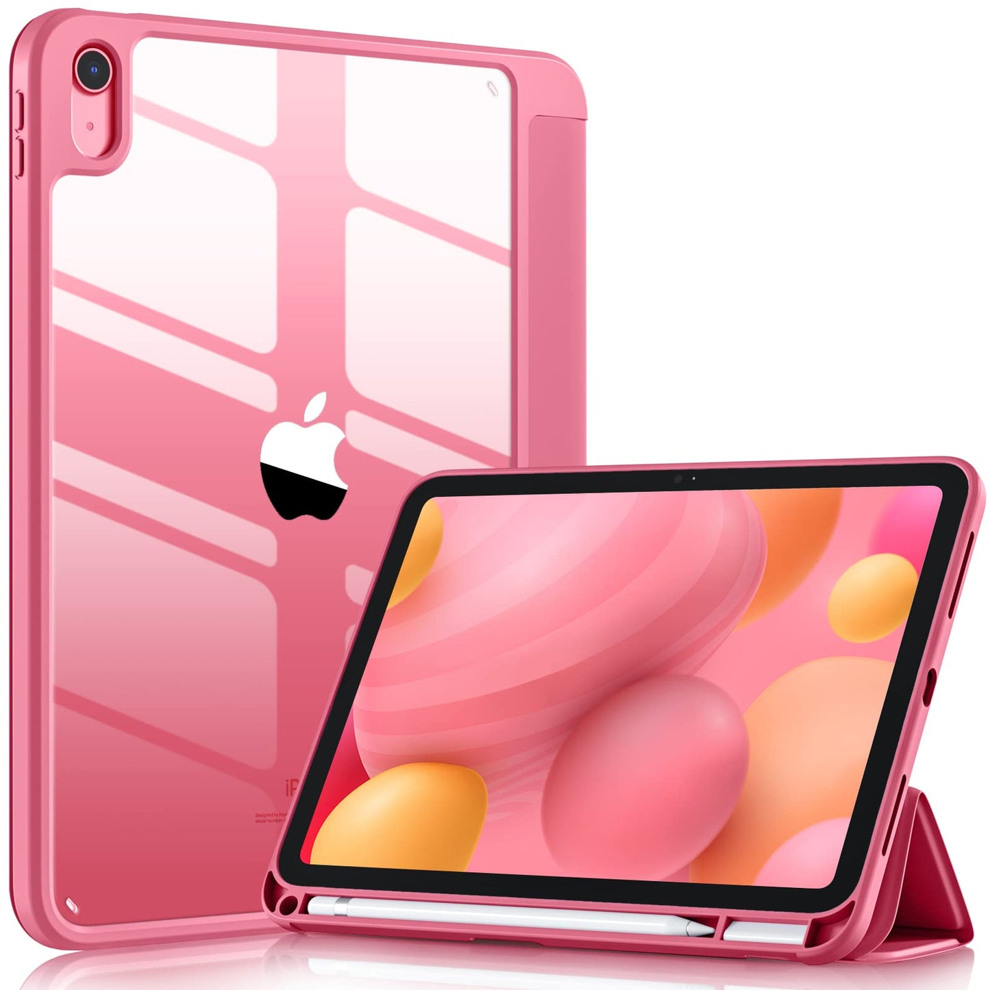Wenlaty Funda Protectora Plegable para iPad (Rosa Sandía)