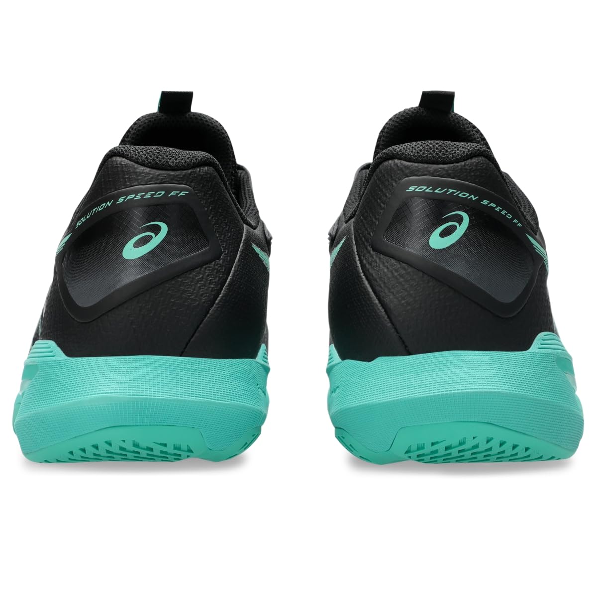 ASICS Men's Solution Speed FF 4 Tennis Shoes, Black/Aurora Green