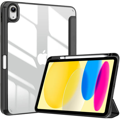 ProCase Funda Transparente con Estuche de Lápiz para iPad (Negro)