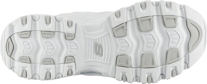 Skechers womens D'lites Fresh Start Memory Foam Lace-up Fashion Sneaker, White