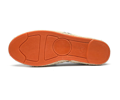 Mintzice Men's Solid Comfortable Slip on Canvas Espadrilles Flat Black