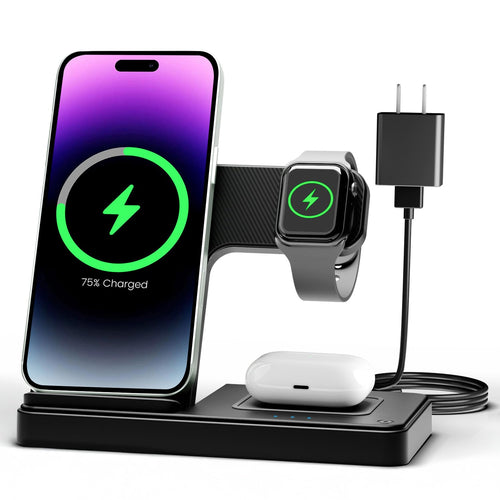 Wireless Charger Estación de Carga 3 en 1 para Apple