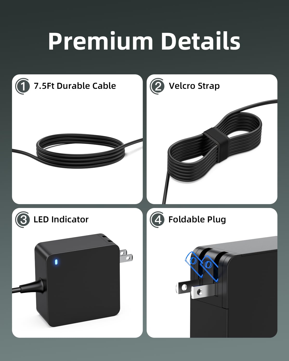 Cargador Superer para Laptop Lenovo (65W/45W)
