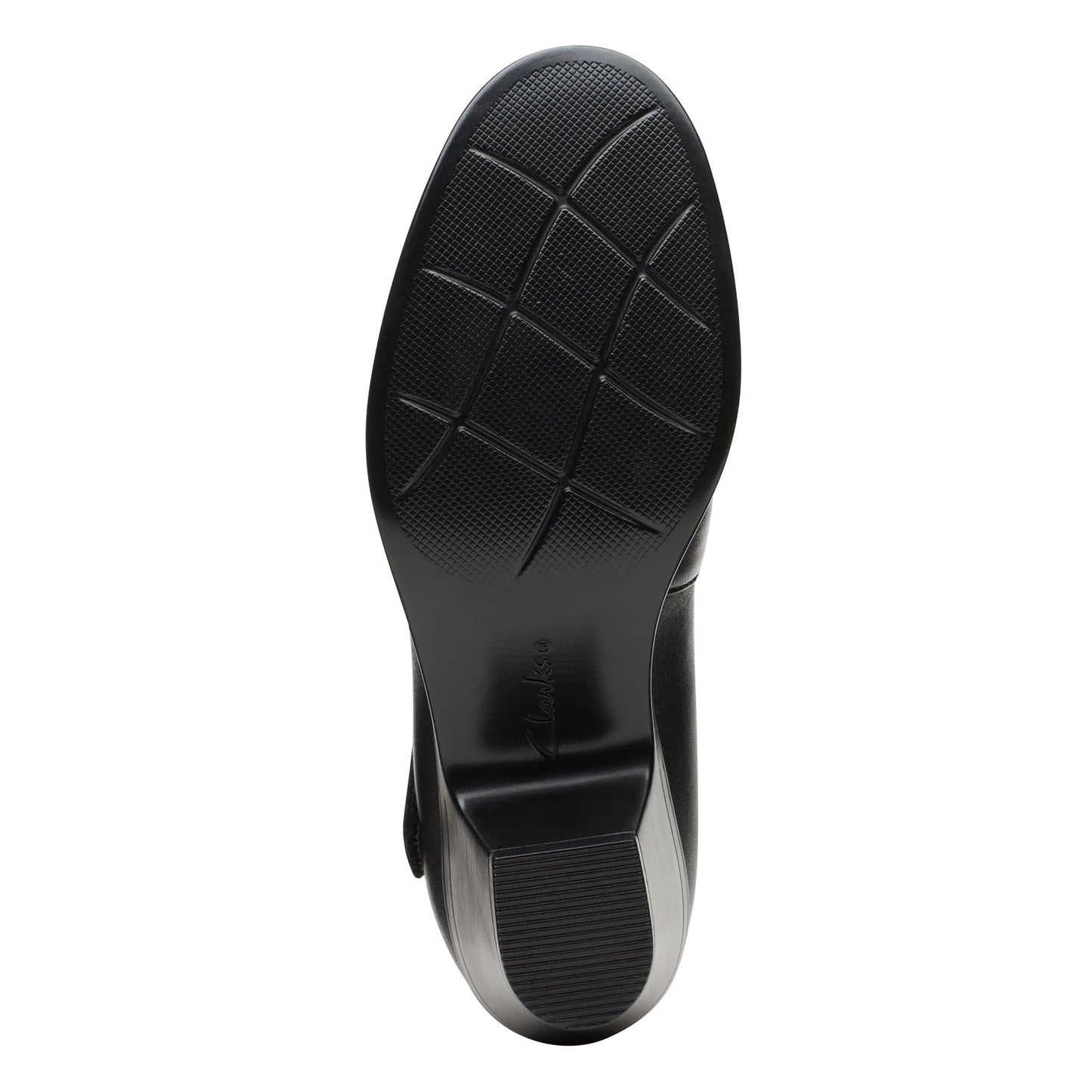 Clarks Black's Emily 2 Mabel Pump, Black Leather