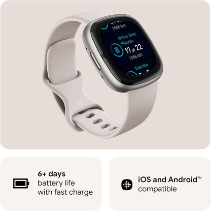 Fitbit Sense 2 Reloj Inteligente Avanzado de Salud y Fitness (Blue Mist/Pale Gold)