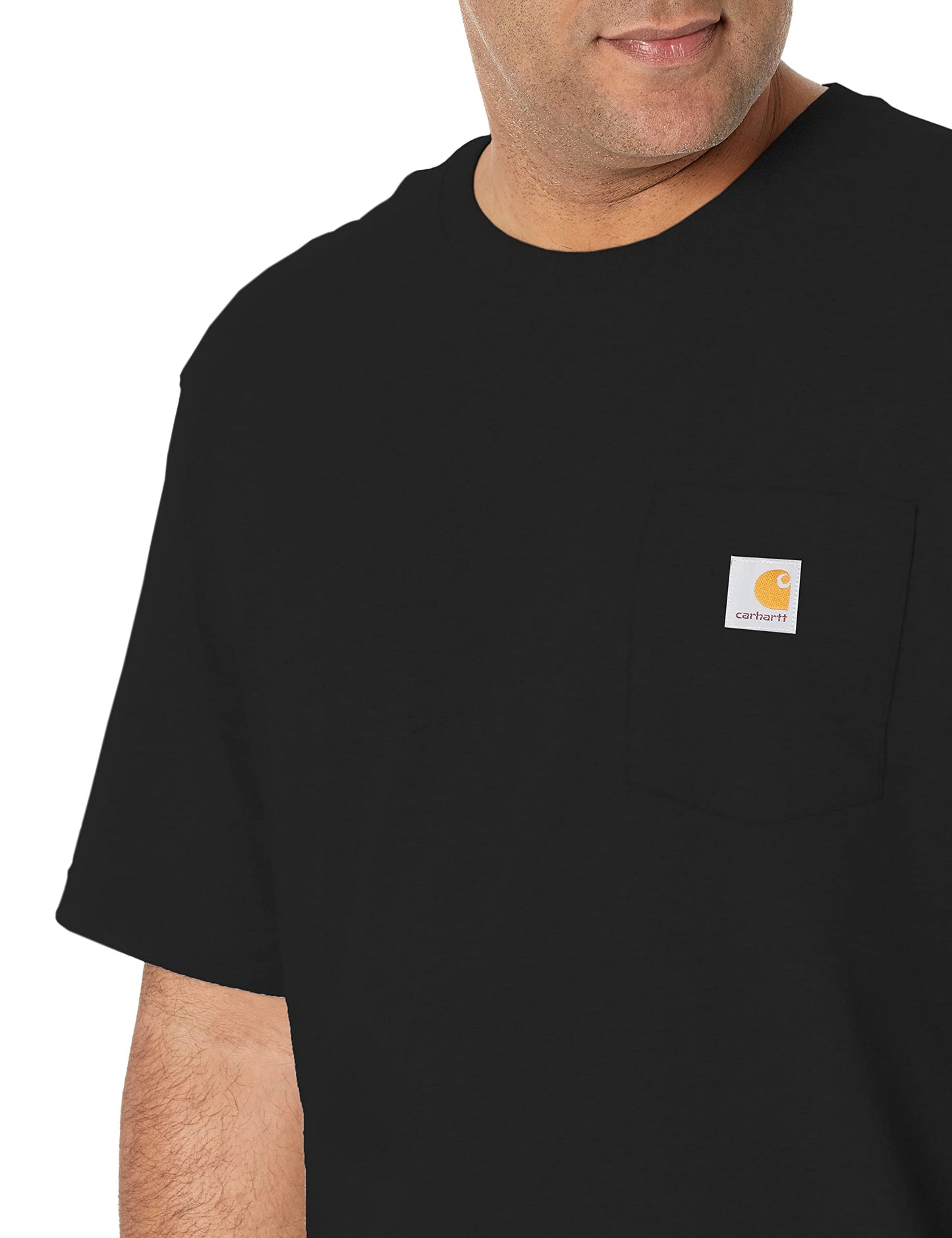 Carhartt Camiseta con Bolsillo Iconic K87 para Hombre (Negro / Talla L)