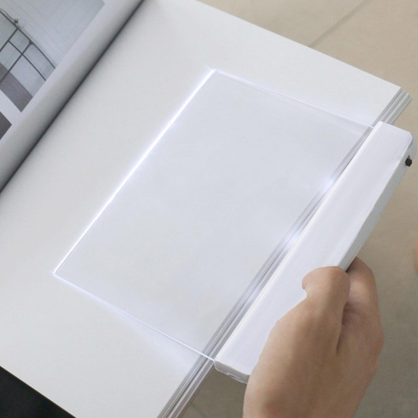 Iseuj Home Luz LED Plana para Libros (Blanco)