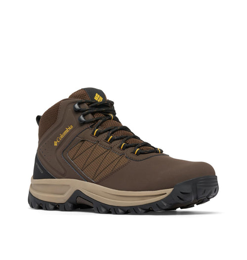 Columbia Mens Transverse Waterproof Hiking Boot, Cordovan/Golden Yellow