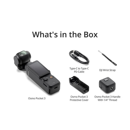 DJI Osmo Pocket 3, Vlogging Cameras with 1'' CMOS & 4K/120fps Vlog Camera, 3-Axis Stabilization, Fast Focusing, Face/Object Tracking, Digital Vlogging Camera for YouTube