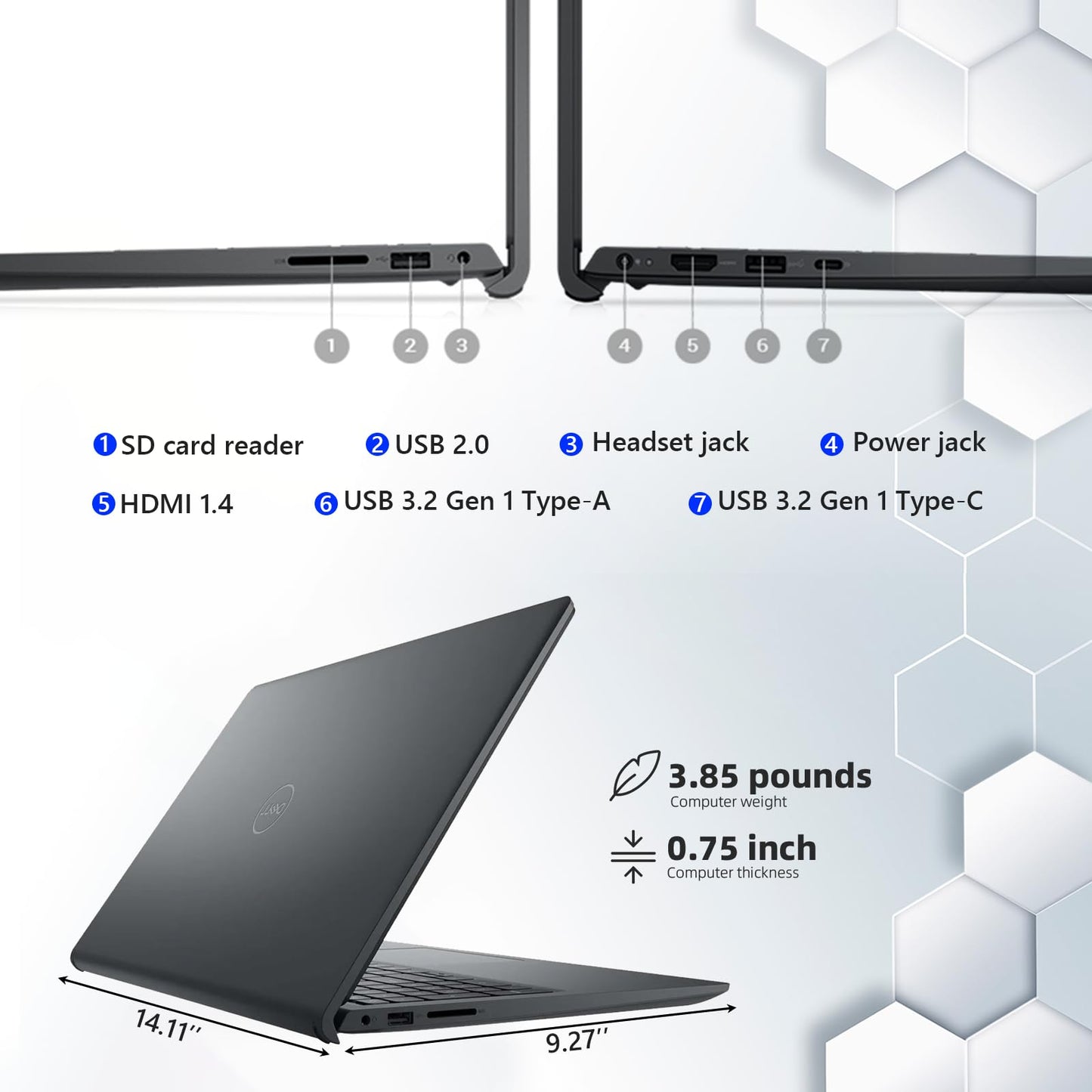 Dell Computadora Portátil Inspiron 15 Touchscreen (512GB / Renovada)