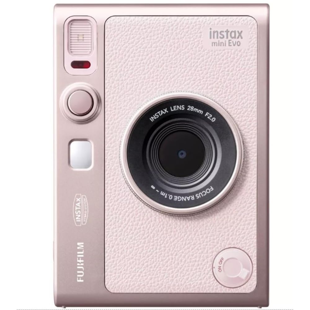 FUJIFILM Cámara Instantánea Híbrida Instax Mini EVO (Bundle / Gentle Rose)