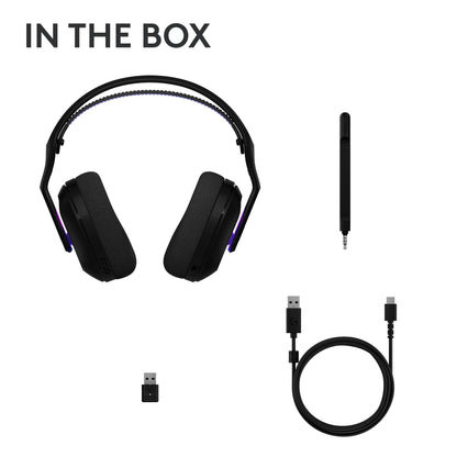 Logitech G522 Lightspeed Wireless Gaming Headset, Full-Band Mic, Advanced Audio, Tri-Connect (Lightspeed, Bluetooth, USB A to C), LIGHTSYNC RGB, for PC & Nintendo Switch/Switch 2 – Black