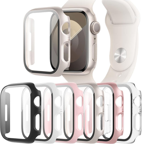 QCKANLJ Fundas y Protector de Pantalla para Apple Watch de 44mm (Paquete de 6)