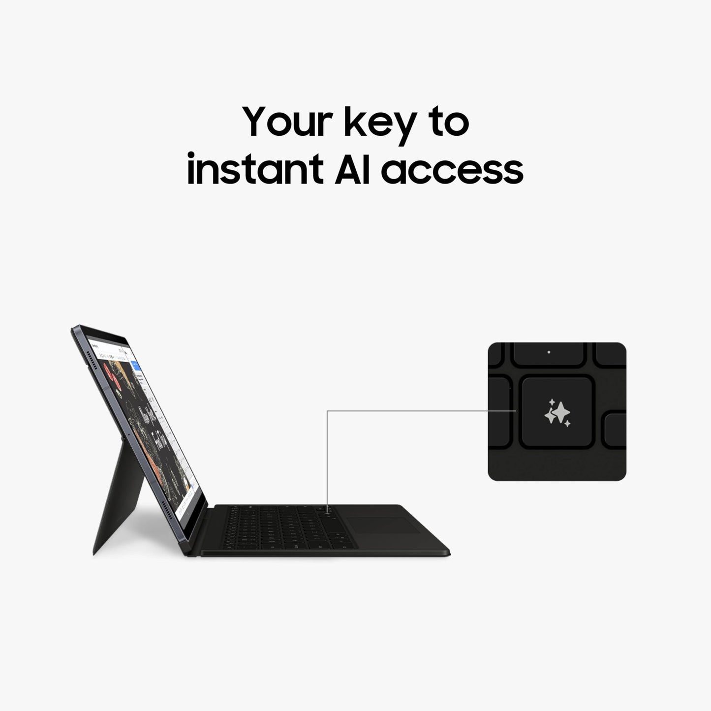 SAMSUNG Teclado Book Cover con Tecla AI para Galaxy Tab S10+ (Negro)