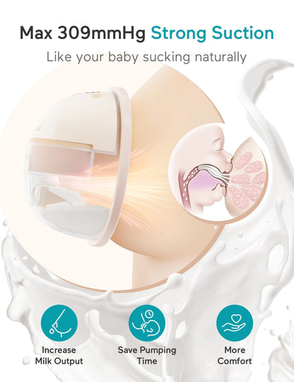 Paruu Extractor de Leche Manos Libres P16 (Paquete de 2 / Nude)
