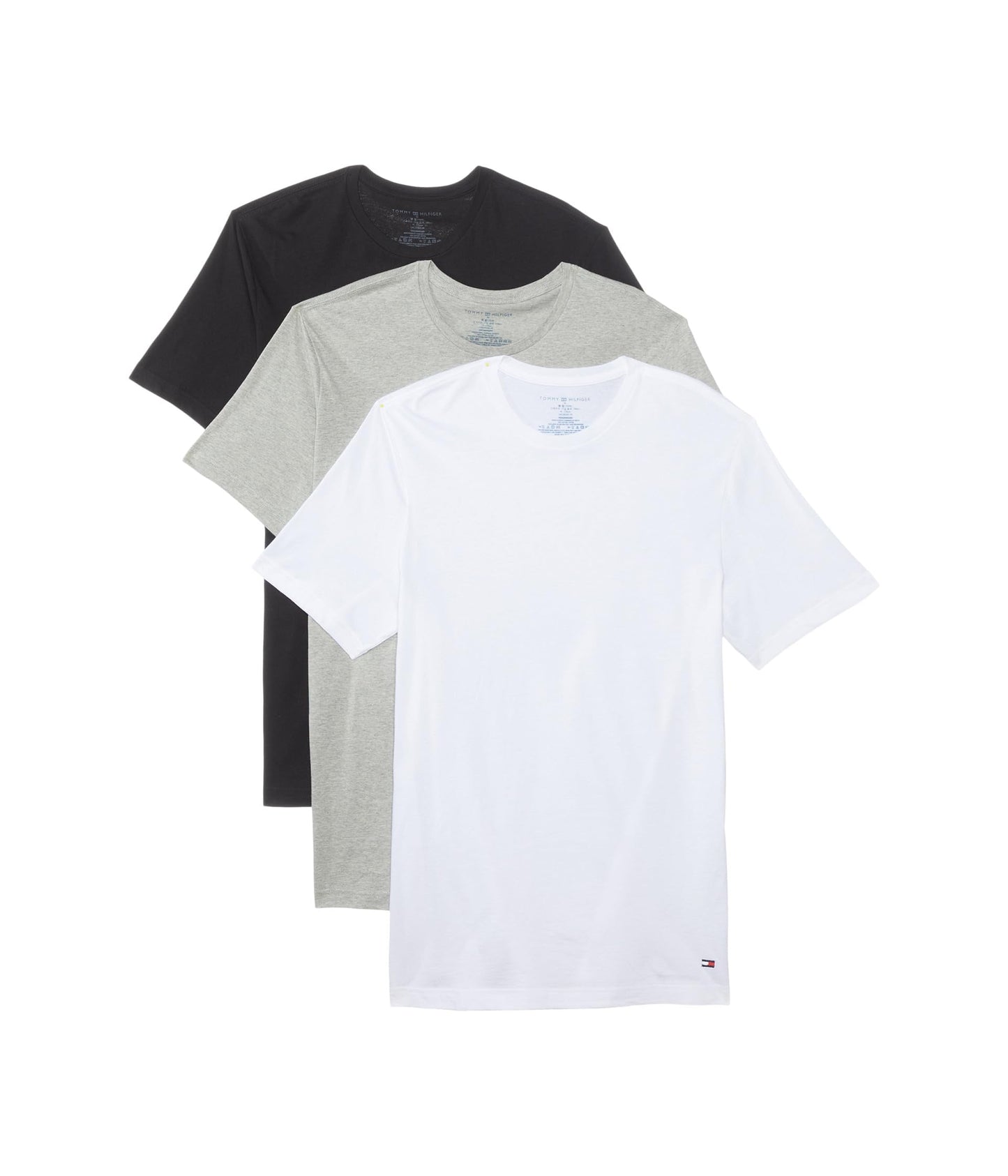 Tommy Hilfiger Camisetas Interiores de Cuello Redondo (Pimienta Negra / Talla XL / Paquete de 3)