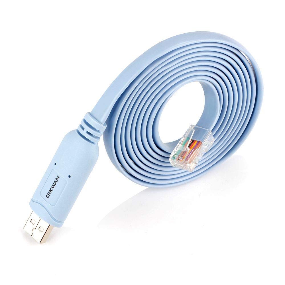 OIKWAN Cable de Consola USB a RJ45 (Azul / 1.8m)
