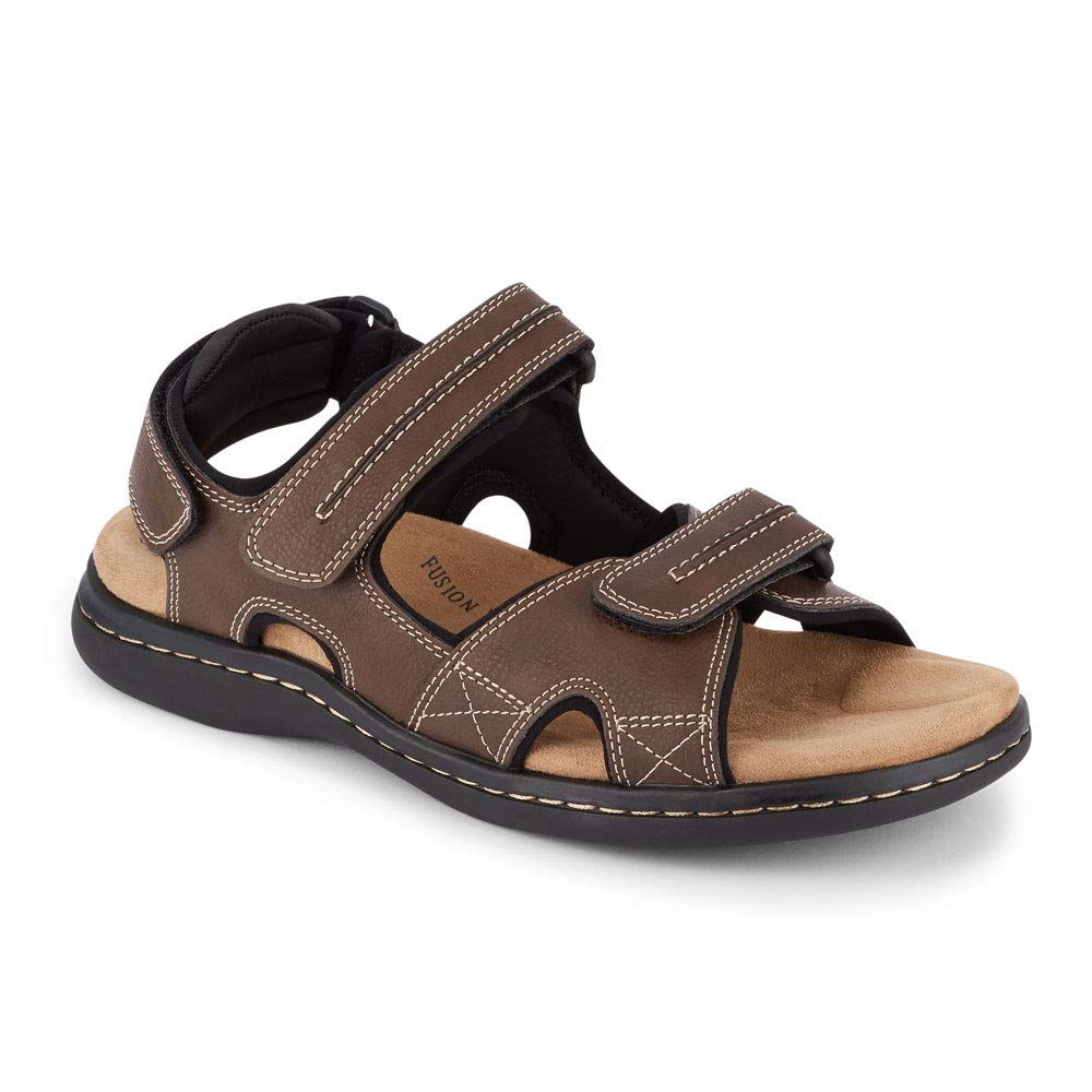 Dockers Mens Newpage Outdoor Sport Sandal Memory Foam, Briar