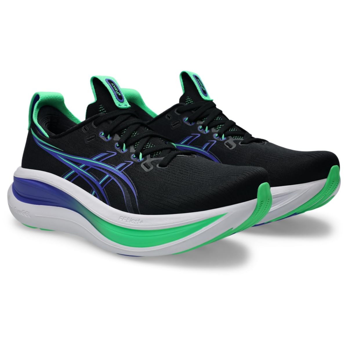 ASICS Men's Gel-Nimbus 28 Running Shoes, Black/Cobalt Burst