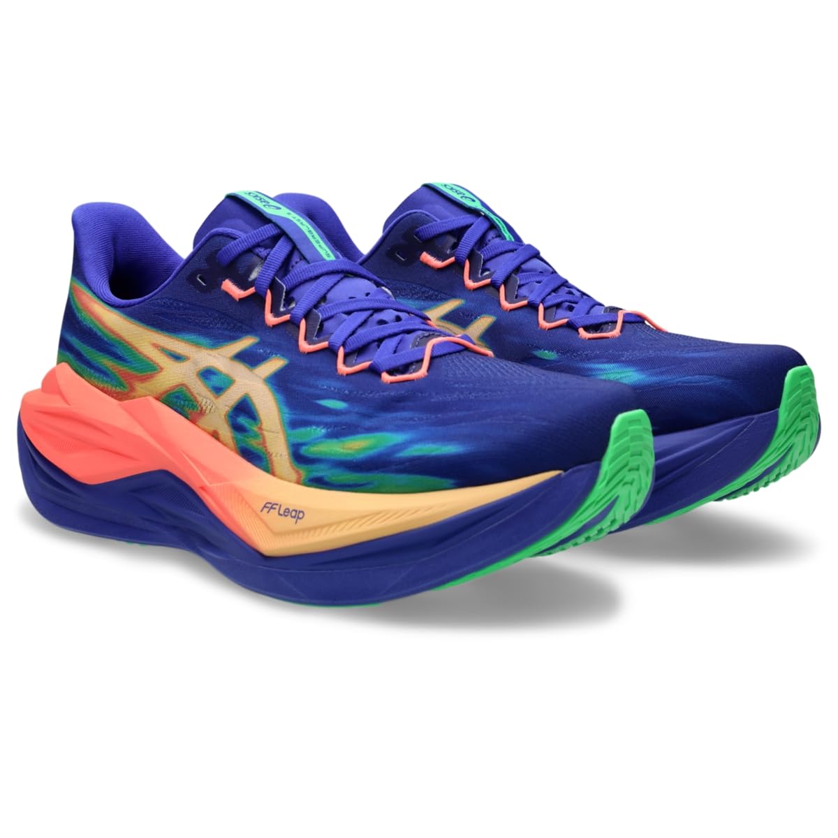 ASICS Unisex SUPERBLAST 3 Running Shoes, 12M / 13.5W, Cobalt Burst/Light Orange