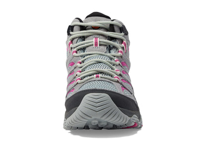 Merrell Women's Moab 3 Mid Waterproof Hiking Boot, Monument/Fuchsia