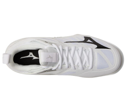 Mizuno Women's Wave Dimension Volleyball Shoe, White-Black
