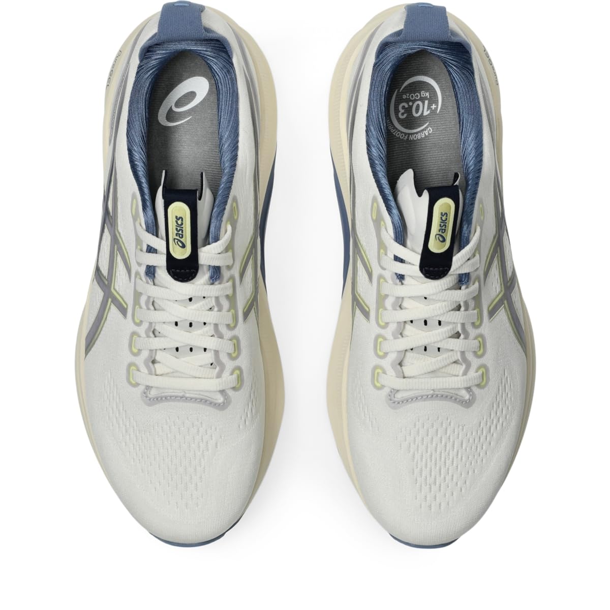 ASICS Men's Gel-Kayano 32 Running Shoes, Cream/Denim Blue
