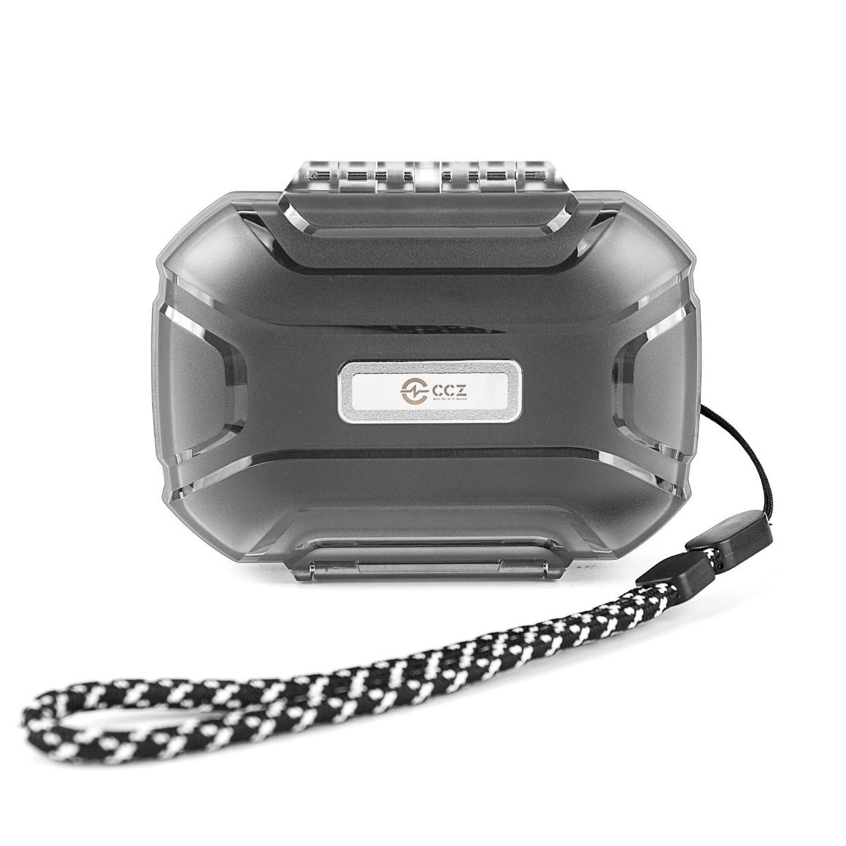 CCZ ZC01 Hard Shell IEM Case for KZ ZS10 Pro in Ear Monitor, Travel Portable Earbuds Case Waterproof Headphone Storage Box for Shure SE215, CCZ Melody, KBEAR KS1, KZ ZAR, ZS12 PRO 2, ZAS (Clear Black)