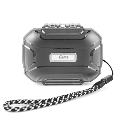 CCZ ZC01 Hard Shell IEM Case for KZ ZS10 Pro in Ear Monitor, Travel Portable Earbuds Case Waterproof Headphone Storage Box for Shure SE215, CCZ Melody, KBEAR KS1, KZ ZAR, ZS12 PRO 2, ZAS (Clear Black)