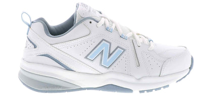 New Balance Women's 608 V5 Casual Comfort Cross Trainer, White/Light Blue