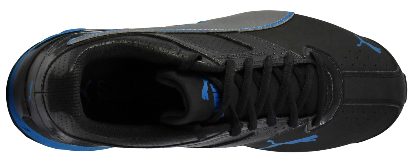 PUMA Men's Tazon 6 FM Shoes, Black-Aged Silver-True Blue