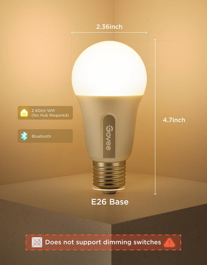 Govee Bombillas Inteligentes LED (Paquete de 4 / 800 Lúmenes)