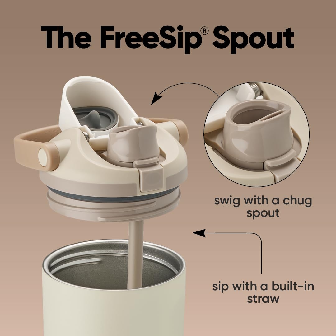 Owala Botella de Acero Inoxidable FreeSip Sway (30 oz / Tan)