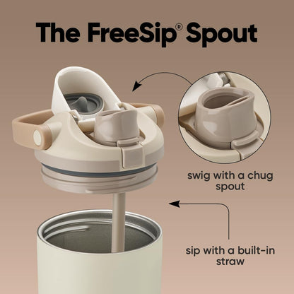 Owala Botella de Acero Inoxidable FreeSip Sway (30 oz / Tan)