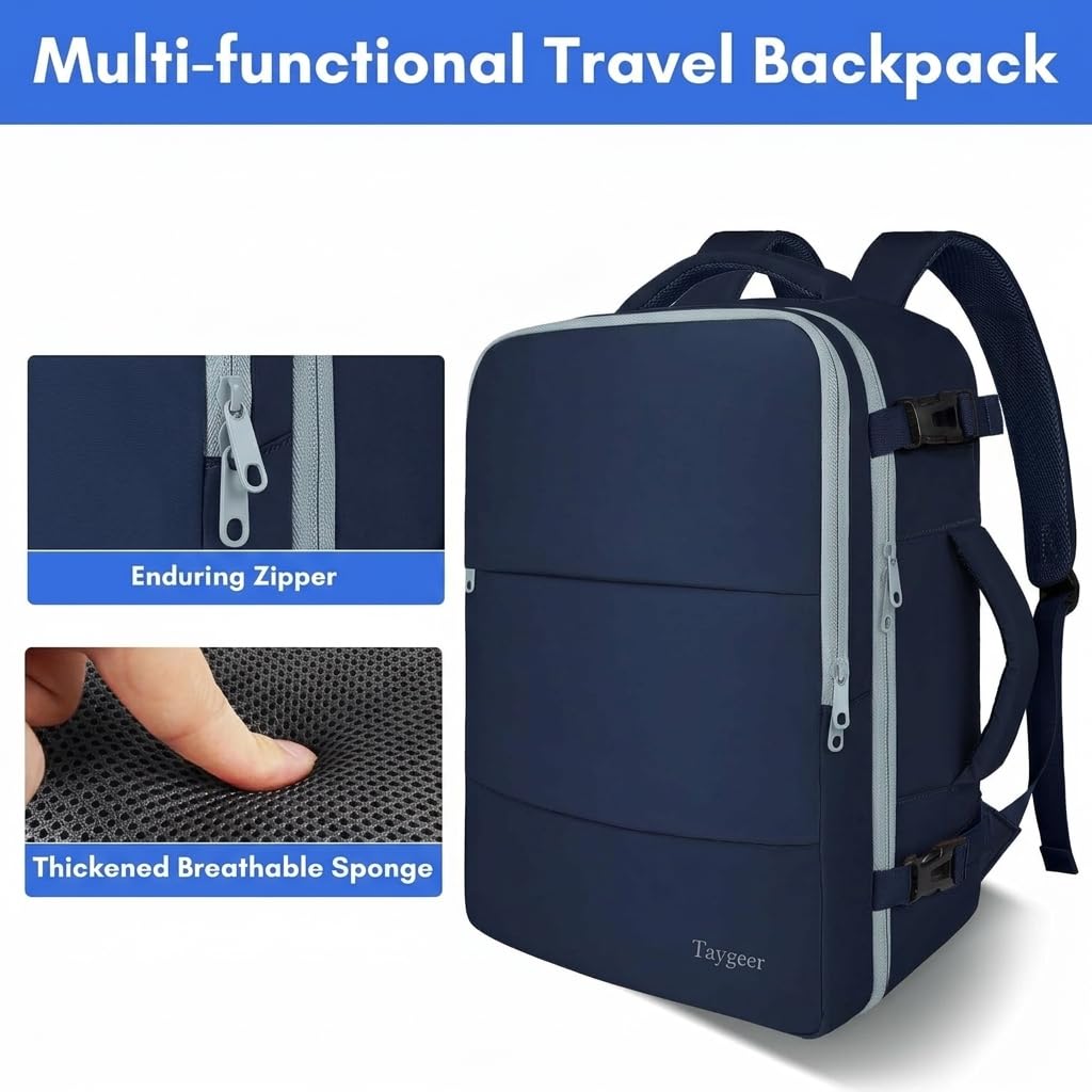 Taygeer Mochila de Artículo Personal para Mujer (35L / Azul Tinta)
