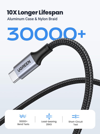 UGREEN Cable USB C a USB C de 100W (Negro)