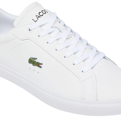 Lacoste Men's Powercourt Leather Sneakers, White/Black