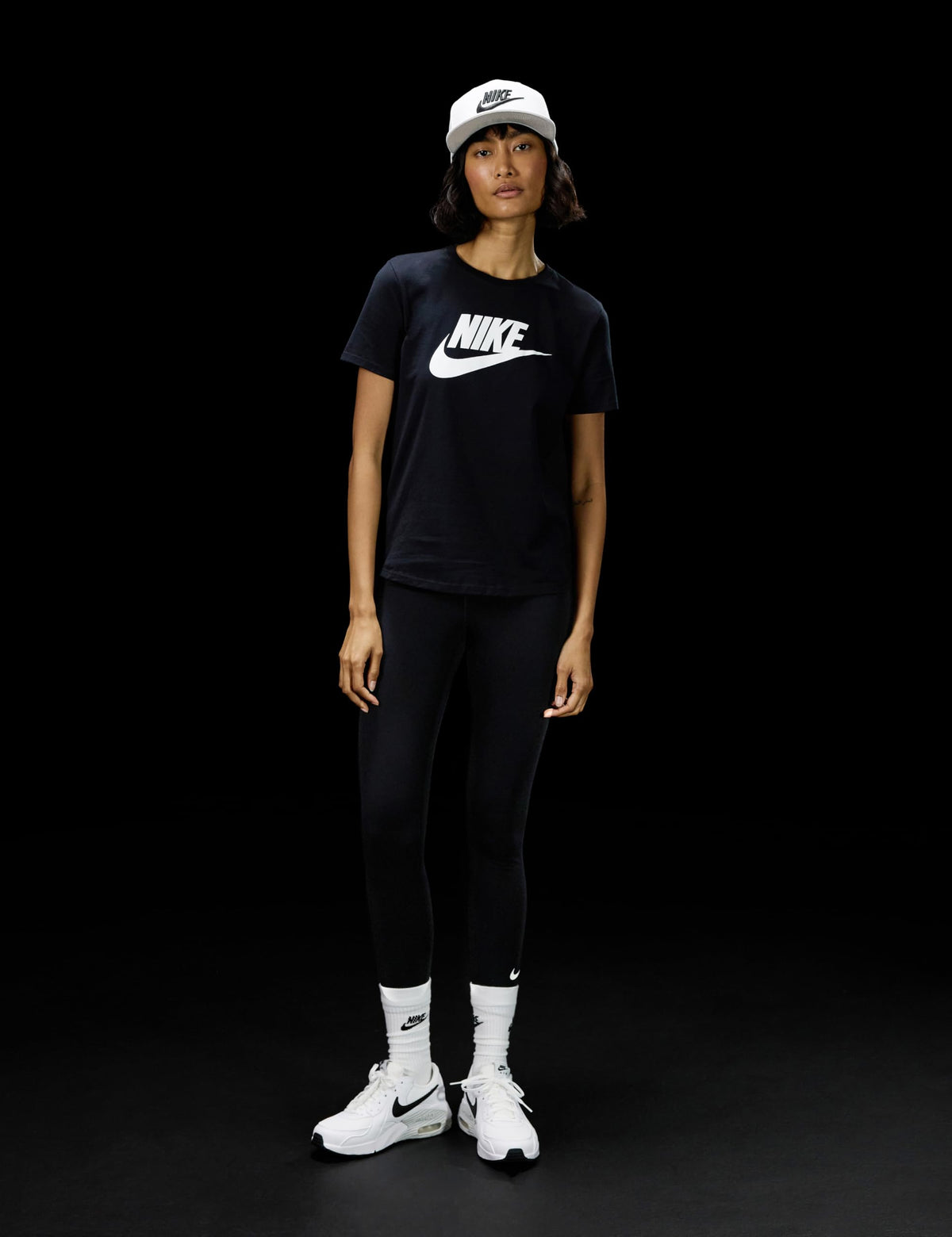 Nike Women's Air Max Excee Shoes, White/Black-Pure Platinum